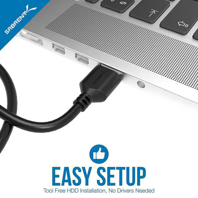 Alt view image 6 of 7 - Sabrent USB 3.0 to SSD / 2.5-Inch SATA Hard Drive Adapter [Optimized for SSD, Support UASP SATA III] (EC-SSHD)
