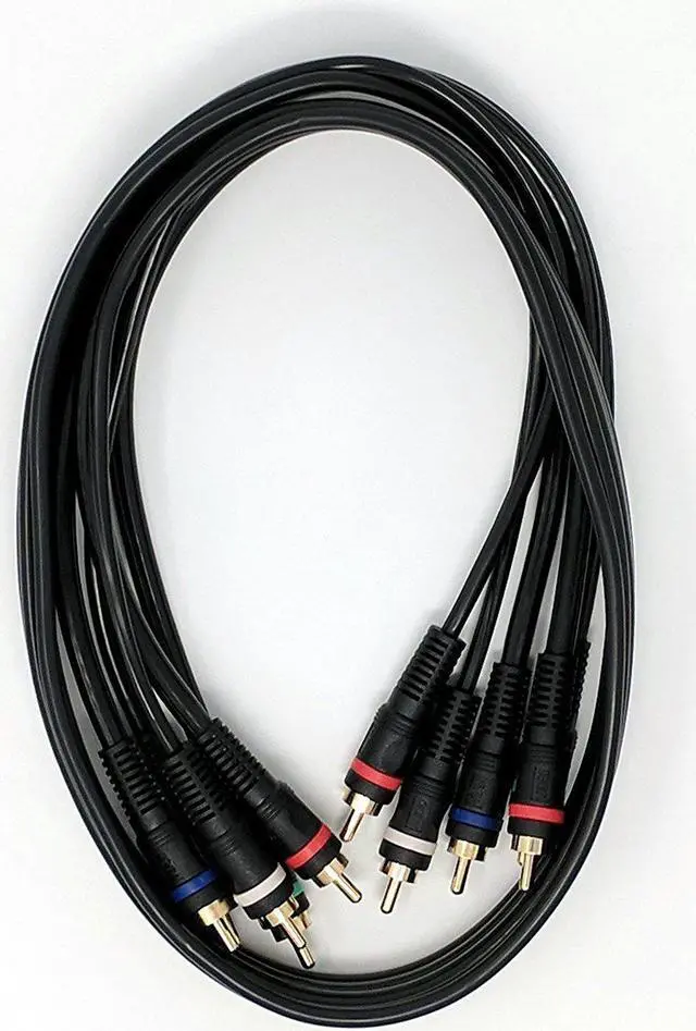 Main image of RiteAV - 3 feet Component Video Cable and Dual RCA Audio, 5 RCA, HDTV - Black