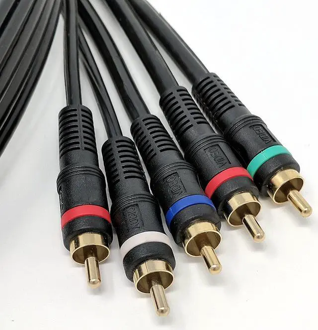 Alt view image 2 of 2 - RiteAV - 3 feet Component Video Cable and Dual RCA Audio, 5 RCA, HDTV - Black