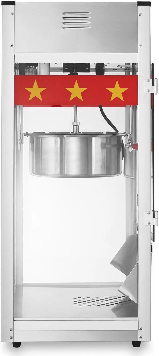 Alt view image 4 of 6 - Olde Midway Commercial Popcorn Machine Maker Popper with Extra Large 16-Ounce Kettle - Red