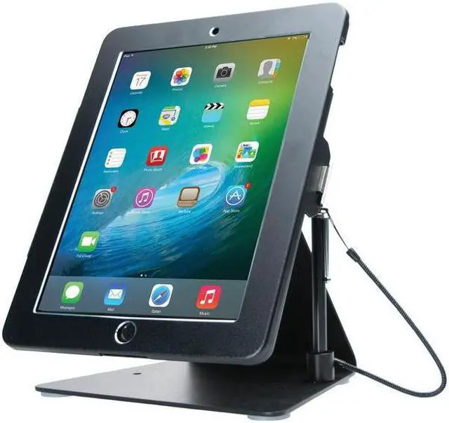 Alt view image 9 of 20 - Cta Digital Desktop Anti-Theft Stand Ipad Black Case Rotates 360 Degrees