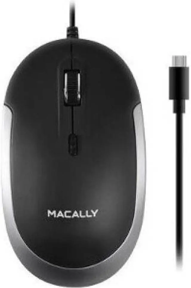 Main image of USB-C Optical Quiet Click Mouse for Mac/PC in Black & Aluminum Gray