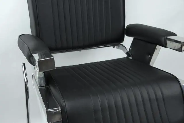 Alt view image 7 of 7 - JAXSON Heavy Duty Barber Chair BLACK Reclining, Hydraulic Barber Chair Ideal for Barber Shop, Hair Salon