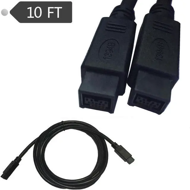 Main image of IEEE 1394 Firewire 800 to Firewire 800 Cable, 9 Pin/9Pin Male / Male 10 FT