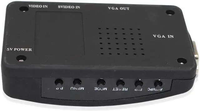 Alt view image 3 of 6 - PC Laptop Composite Video TV VGA/S-video/Composite RCA/ AV to VGA Converter Switch  Adapter Switch Box Black