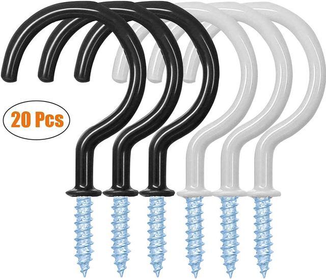 Plastic Coated Screw Ceiling Hooks for Plant Kitchen Cup Hooks