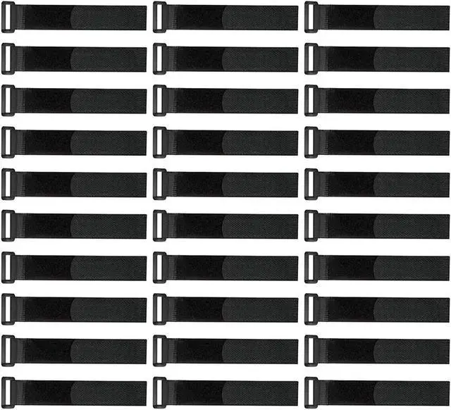 Main image of [30 Pack] 8 Inch Hook and Loop Straps Reusable Fastening Cable Strap by YiwerDer, Durable Self Adhesive Cable Ties to Keep Your Place from Tangled Messes of Cord