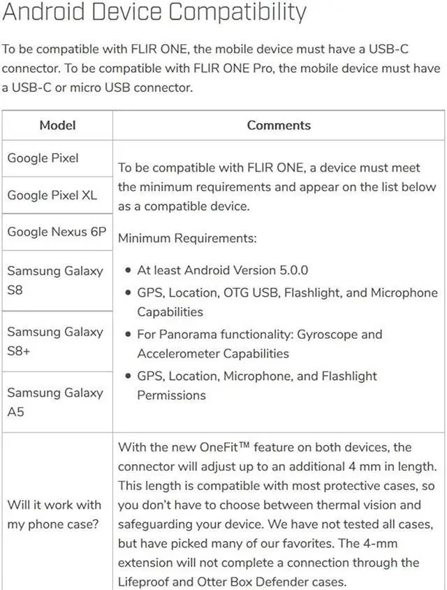 Alt view image 5 of 7 - FLIR ONE Gen 3 - Android (USB-C) - Thermal Camera for Smart Phones - with MSX Image Enhancement Technology