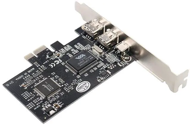 Alt view image 7 of 7 - Tan QY 1394 Firewire Card,PCIe 3 Ports 1394A Firewire Expansion Card, PCI Express (1X) to External IEEE 1394 Adapter Controller (2 x 6 Pin + 1 x 4 Pin) for Desktop PC and DV Connection