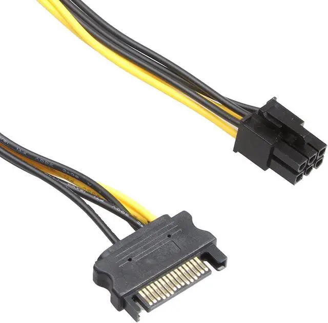 Alt view image 2 of 5 - LIANSHU 3Pack 6 Pin PCI-e to SATA Power Cable - 8 Inches