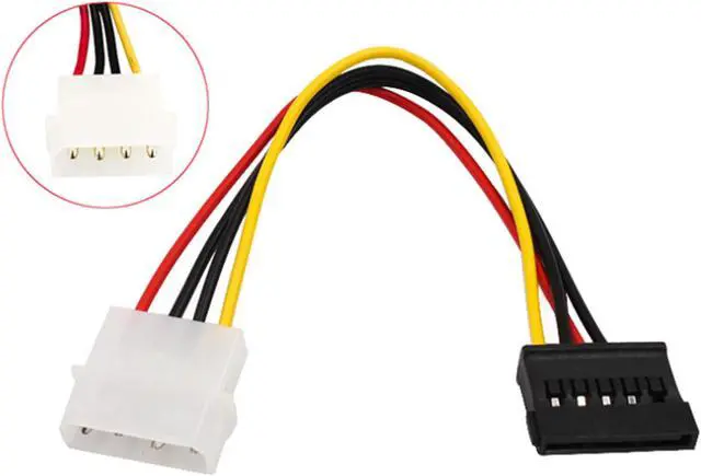 Alt view image 4 of 4 - SATA to Molex AYECEHI SATA Power Cable [5-Pack] 4 Pin Molex to SATA Power Cable Adapter - 7 Inch