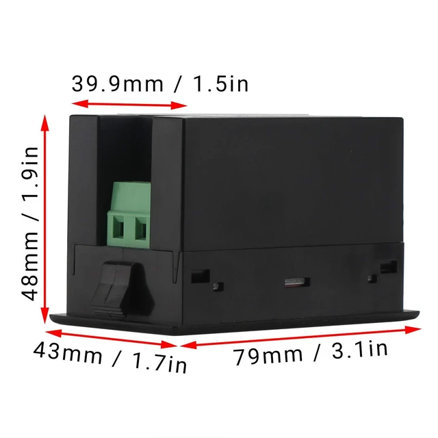 Alt view image 4 of 7 - AC Display Meter, DROK 80-300V 100A Voltage Current Power Factor Frequency Electric Energy Monitor Ammeter Voltmeter Multimeter Tester 110V 220V Digital Color LCD Volt Amp Watt Detector Reader Panel