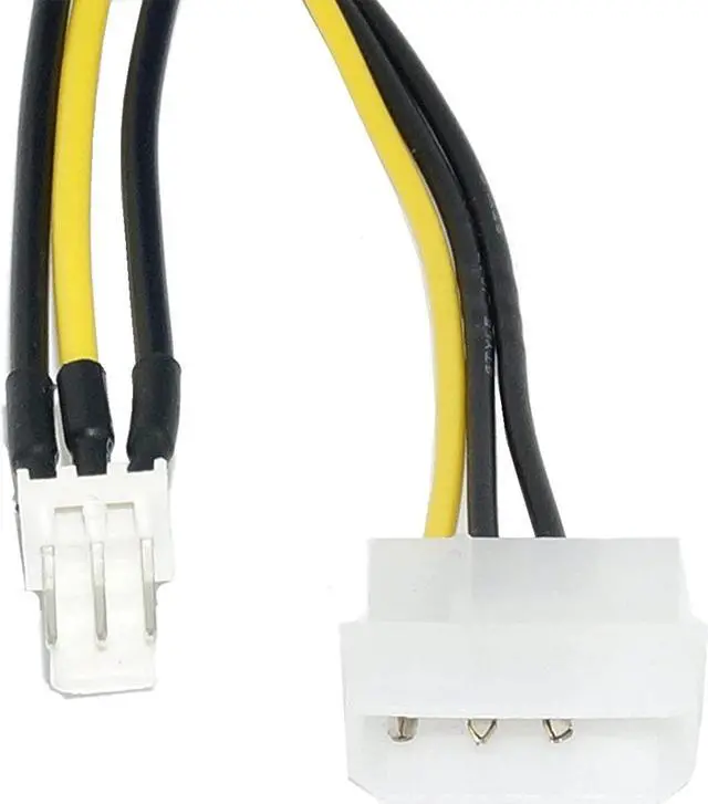 Alt view image 2 of 5 - 2 Pack 3-Pin ATX Fan to 4-Pin Molex Connector Cable Fan Power Adapter, 4-pin Molex/IDE to 3 Pin CPU Fan Power Cable