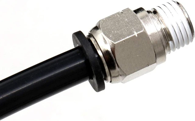 Alt view image 6 of 6 - 1/4 Push to Connect Fittings, CEKER 1/4" NPT Air Fittings 1/4 Inch Od Tubing Pneumatic Fitting Air Line Fittings Quick Connect Air Hose Fittings Push Lock Fittings Air Tube Connector 5Pack