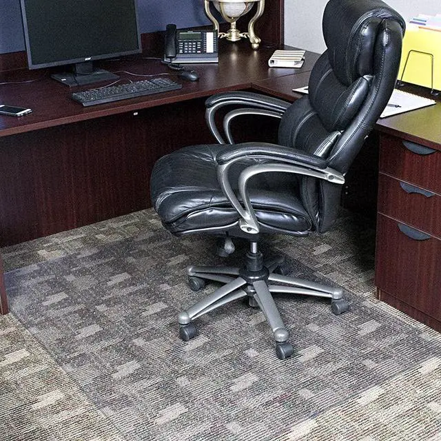 Alt view image 2 of 7 - Dimex 46"x 60" Clear Rectangle Office Chair Mat For Low Pile Carpet, Made In The USA, BPA And Phthalate Free, C532003G