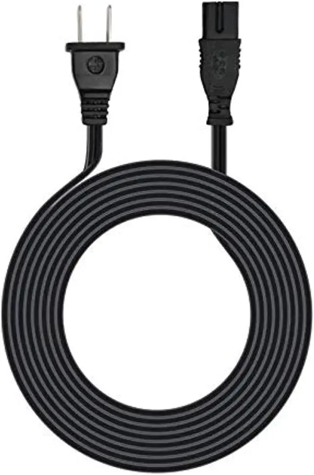 Alt view image 2 of 5 - BRENDAZ 6-feet 2-Slot Polarized Power Cord, UL Listed (IEC320C7 to NEMA 1-15P) Works with Vizio E-M-Series HDTV, Sharp, Sanyo, Philips, Sansui, Emerson TV (6-FEET)