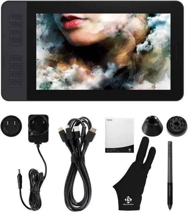 Alt view image 6 of 7 - GAOMON PD1161 11.6 Inches HD IPS Graphics Drawing Pen Display with 8 Shortcut Keys and 8192 Levels Battery-Free AP50 Stylus