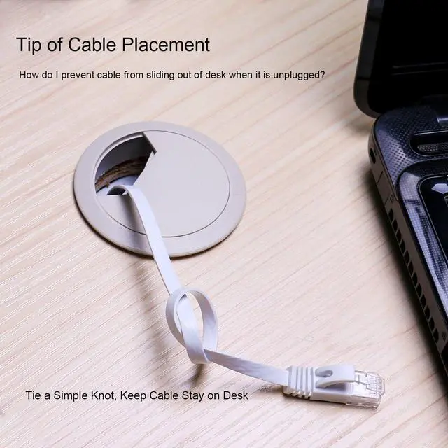 Alt view image 4 of 6 - Cat 6 Ethernet Cable 150 Ft, Outdoor&Indoor, 10Gbps Support Cat7 Network, Slim long Flat Internet LAN Patch Cord, Cat6 Solid High Speed weatherproof Cable for Router, Modem, PS4/5, Xbox, Gaming, White