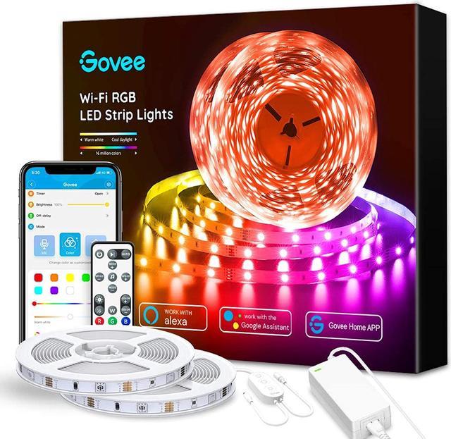 Govee Alexa LED Strip Lights 5m, Smart WiFi App Control, Works with Alexa  and Google Assistant, Music Sync Mode, for Home TV Party