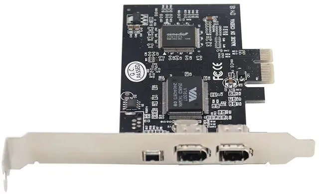Alt view image 2 of 7 - Tan QY 1394 Firewire Card,PCIe 3 Ports 1394A Firewire Expansion Card, PCI Express (1X) to External IEEE 1394 Adapter Controller (2 x 6 Pin + 1 x 4 Pin) for Desktop PC and DV Connection