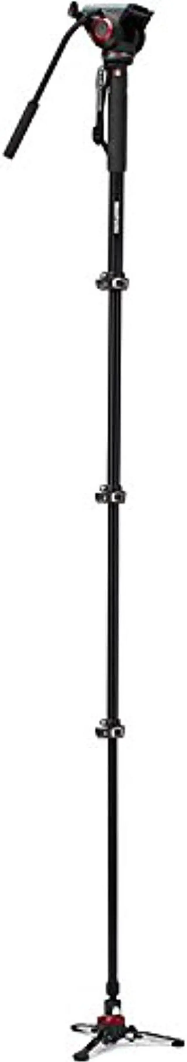Alt view image 2 of 4 - Manfrotto Xpro Aluminum Video Monopod with 500 Series Video Head, Black (MVMXPRO500US)