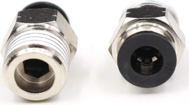 Alt view image 5 of 6 - 1/4 Push to Connect Fittings, CEKER 1/4" NPT Air Fittings 1/4 Inch Od Tubing Pneumatic Fitting Air Line Fittings Quick Connect Air Hose Fittings Push Lock Fittings Air Tube Connector 5Pack