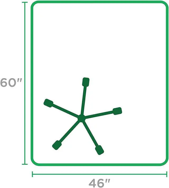 Alt view image 4 of 7 - Dimex 46"x 60" Clear Rectangle Office Chair Mat For Low Pile Carpet, Made In The USA, BPA And Phthalate Free, C532003G