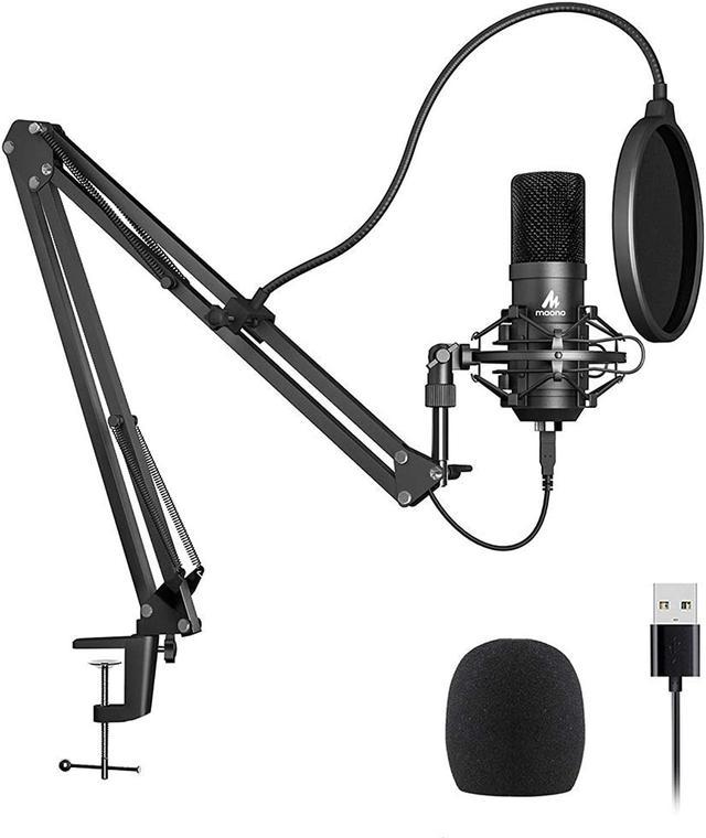 USB Microphone Kit 192KHZ/24BIT Plug & Play MAONO AU-A04 USB Computer  Cardioid Mic Podcast Condenser Microphone with Professional Sound Chipset  for PC