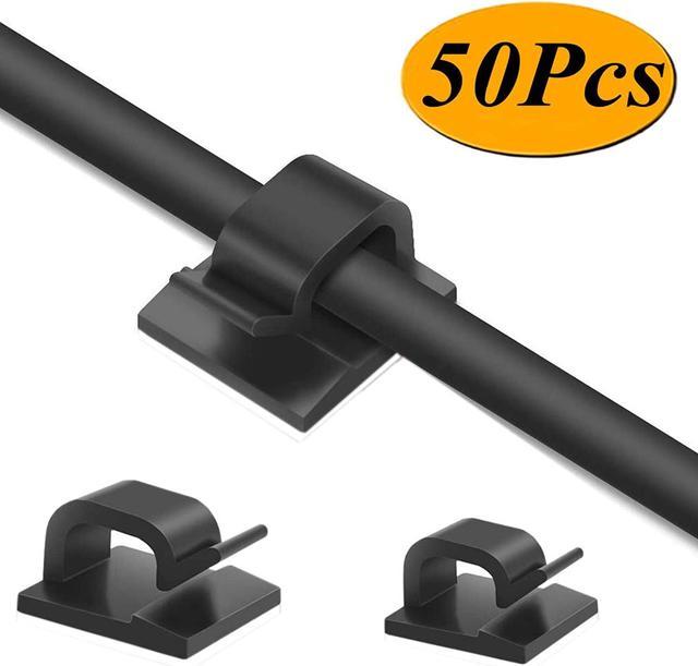 50pcs Cable Management Clips, Large Clips For Under Desk Wire