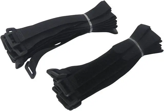 Alt view image 4 of 7 - [30 Pack] 8 Inch Hook and Loop Straps Reusable Fastening Cable Strap by YiwerDer, Durable Self Adhesive Cable Ties to Keep Your Place from Tangled Messes of Cord