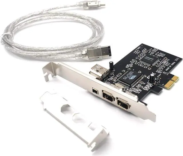 Main image of Padarsey PCIe 3 Ports 1394A Firewire Expansion Card, PCI Express (1X) to External IEEE 1394 Adapter Controller (2 x 6 Pin + 1 x 4 Pin) for Desktop PC and DV Connection