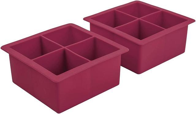 Tovolo Elements XL, Set of 2 Silicone Trays Extra-Large Ice Cubes for  Whiskey, Bourbon, Cocktails & More, BPA-Free & Dishwasher-Safe, Sangria 