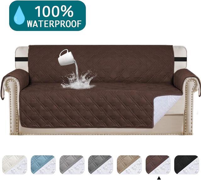100% Waterproof Sofa Protector For Leather Sofa Cover Brown Couch