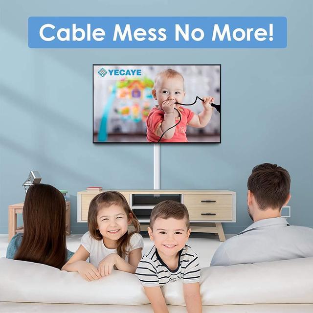 Yecaye 125in Cable Cover, Cord Cover on Wall Cable Management, Cable Hider Raceway Kit for Mount TVs, Wire Hider Cord Management, Cable Concealer for Home