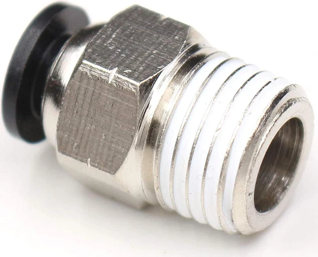 Alt view image 2 of 6 - 1/4 Push to Connect Fittings, CEKER 1/4" NPT Air Fittings 1/4 Inch Od Tubing Pneumatic Fitting Air Line Fittings Quick Connect Air Hose Fittings Push Lock Fittings Air Tube Connector 5Pack