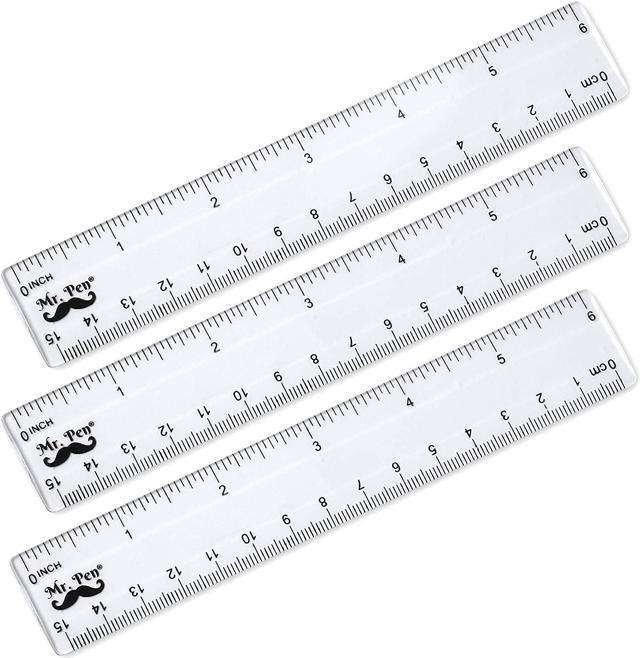 Rulers 12 Inch, Pack Of 3, Clear Ruler, Ruler, Drafting Tools