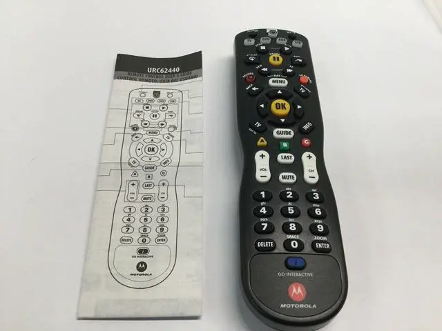 Alt view image 2 of 3 - MOTOROLA UNIVERSAL TV, DVD, AUX, STB REMOTE CONTROL Model: URC62440 w/ Batteries