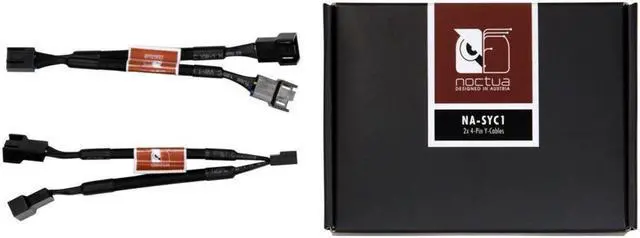 Alt view image 7 of 7 - Noctua NA-SYC1, 4 Pin Y-Cables for PC Fans Black
