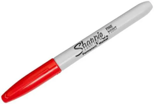Alt view image 4 of 16 - SHARPIE 30002B Permanent Marker, Red, Fine Tip, Capped, 12 PK