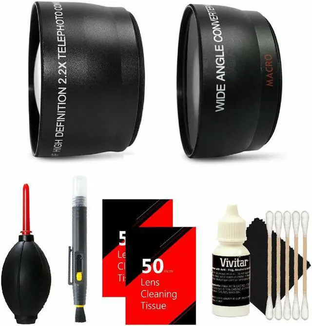 Alt view image 8 of 14 - Vivitar 58mm 0.43X WideAngle Lens with 2.2X Telephoto Lens + Top Accessory Kit