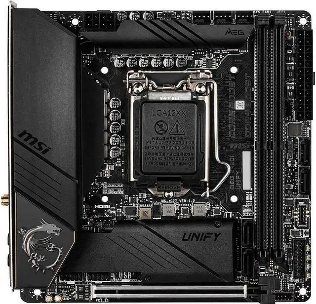 Main image of MSI MEG Z490I UNIFY Intel Z490 1200 LGA Mini-ITX M.2 Desktop Motherboard B