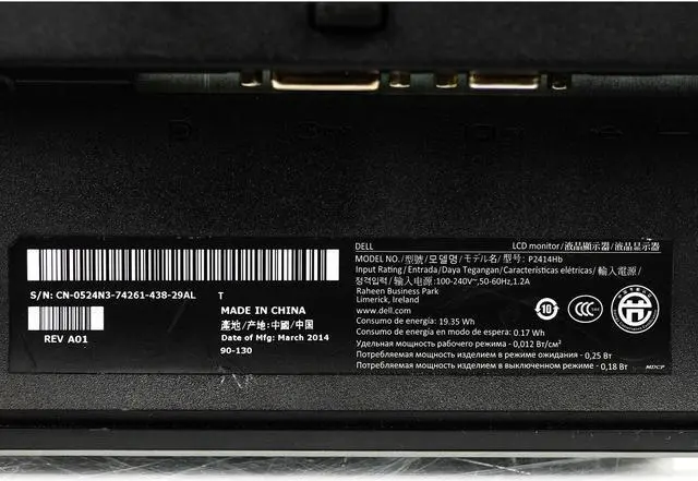 Alt view image 6 of 7 - Dell P2414H 24" 1920x1080 FHD LED Monitor ONLY (No Stand) DP DVI VGA - Grade B