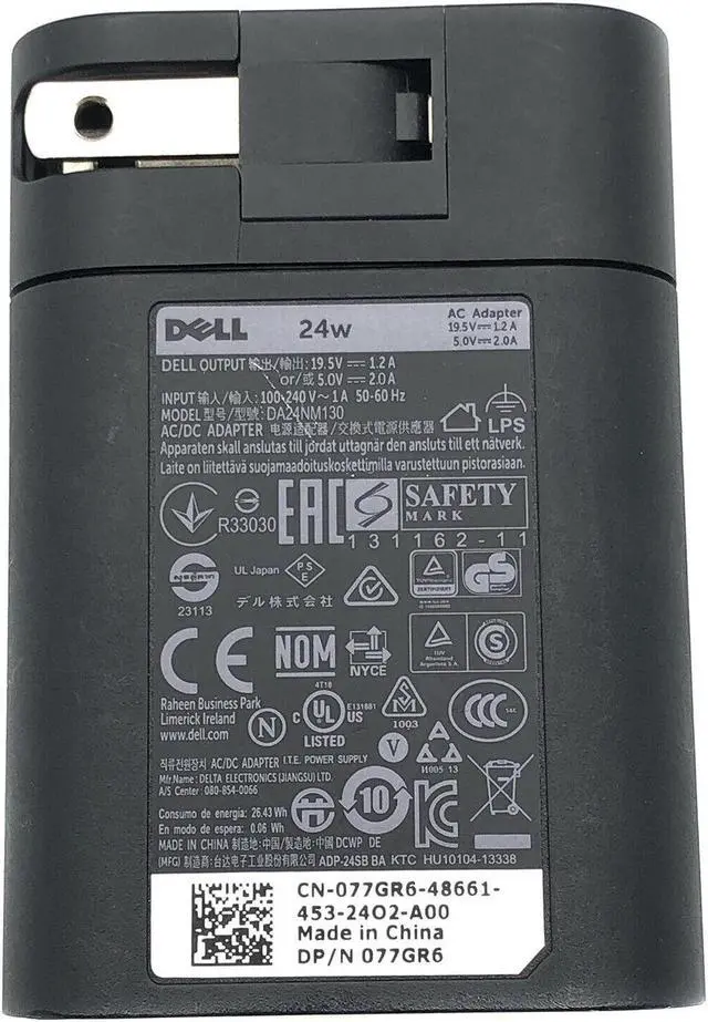 Alt view image 2 of 6 - NEW Original DA24NM130 KTCCJ AC Adapter O77GR6 For Dell Venue 11 Pro 11i 8 7