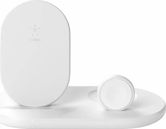 Alt view image 5 of 20 - BELKIN WIZ001ttWH White BOOST CHARGE 3-in-1 Wireless Charger for Apple Devices