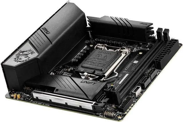 Alt view image 4 of 8 - MSI MEG Z490I UNIFY Intel Z490 1200 LGA Mini-ITX M.2 Desktop Motherboard B
