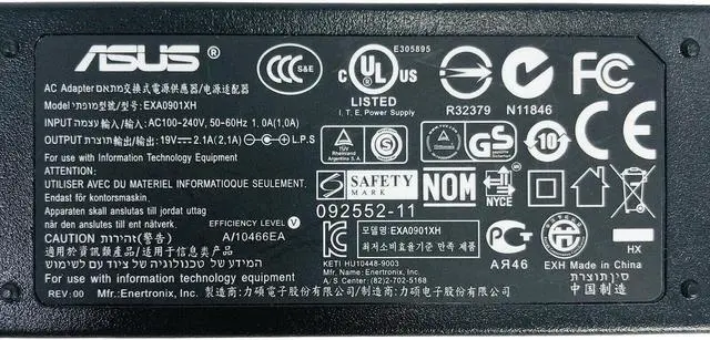 Alt view image 2 of 6 - NEW Genuine 40W ASUS AC Adapter For Mini Eee 1001 1015 1018 1025 w/Cord