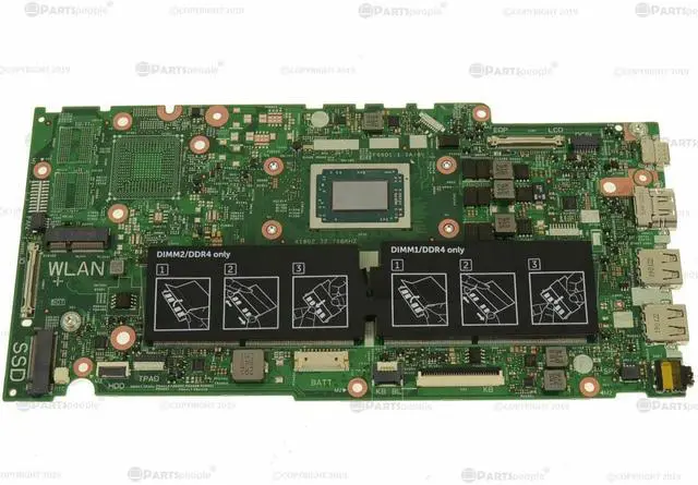 Alt view image 5 of 6 - Dell OEM Inspiron 5585 Motherboard System Board AMD Ryzen 7 Motherboard MNN1K