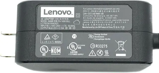 Alt view image 2 of 4 - Genuine Lenovo AC Power Adapter 20V 2.25A 45W PA-1450-55LL 5A10H42923 OEM