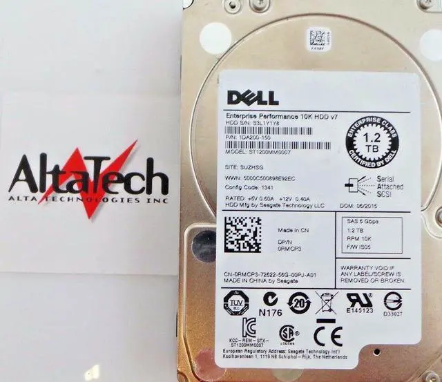 Alt view image 10 of 15 - Dell RMCP3 1.20 TB Hard Drive - 2.5" Internal - SAS (6Gb/s SAS)