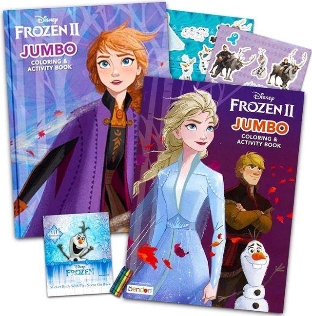 Disney Frozen 2 Coloring Book Set With Over 100 Stickers (Bundle